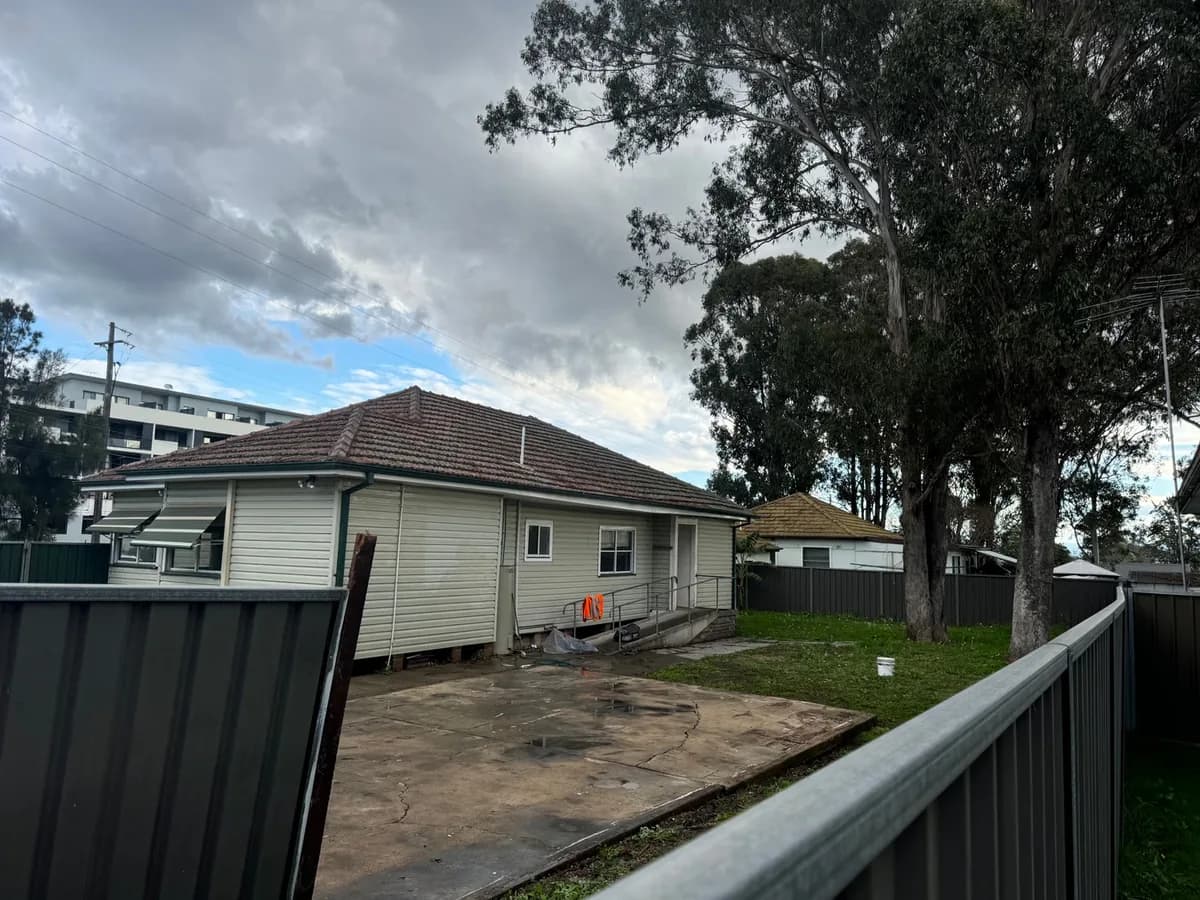 Concrete slab retained after AJ garage demolition in Mount Druitt